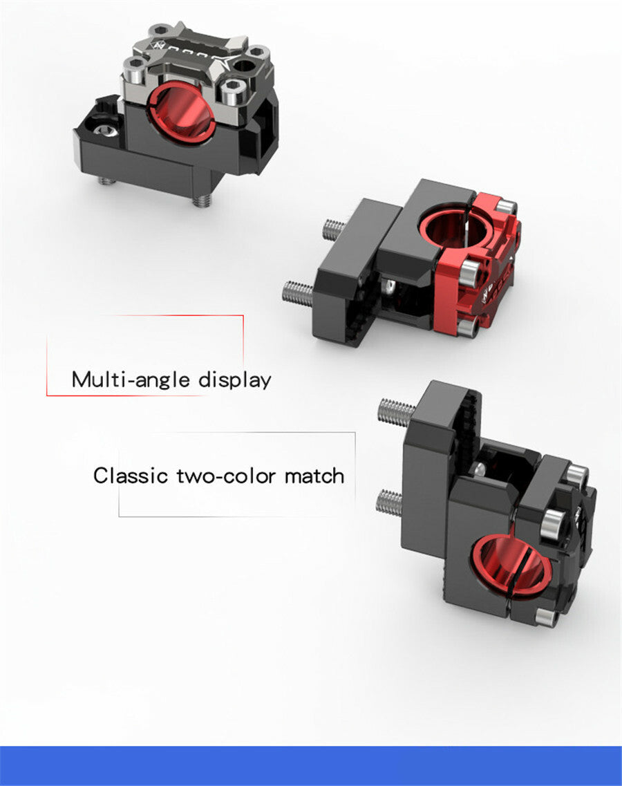 Black+Red Aluminum Alloy 22/28mm Handlebar Riser for Motorcycle Scooter Pit Bike Q