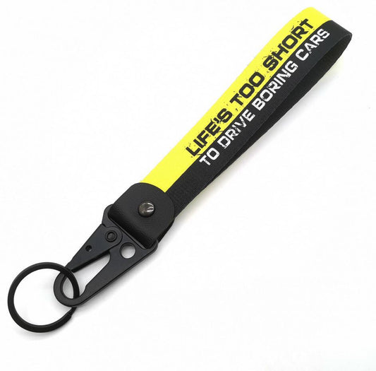 Car keychain/key ring with lanyard accessory, worst black, suitable for Honda for Acura .