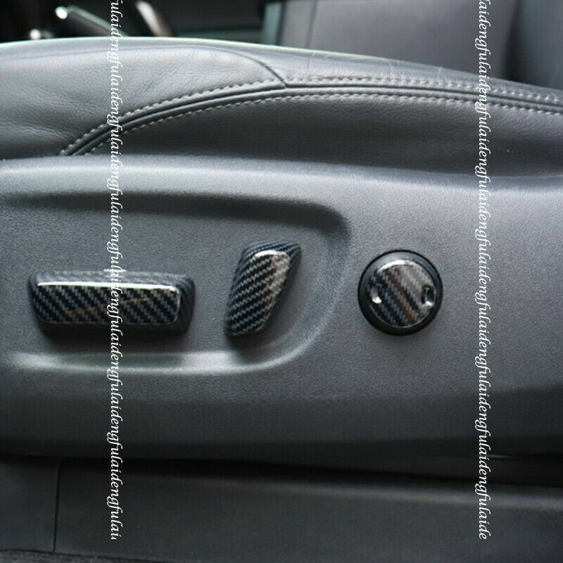 for Toyota Prado FJ150 2010-2021 Carbon Fiber for Seat Adjustment Button Trim Covers