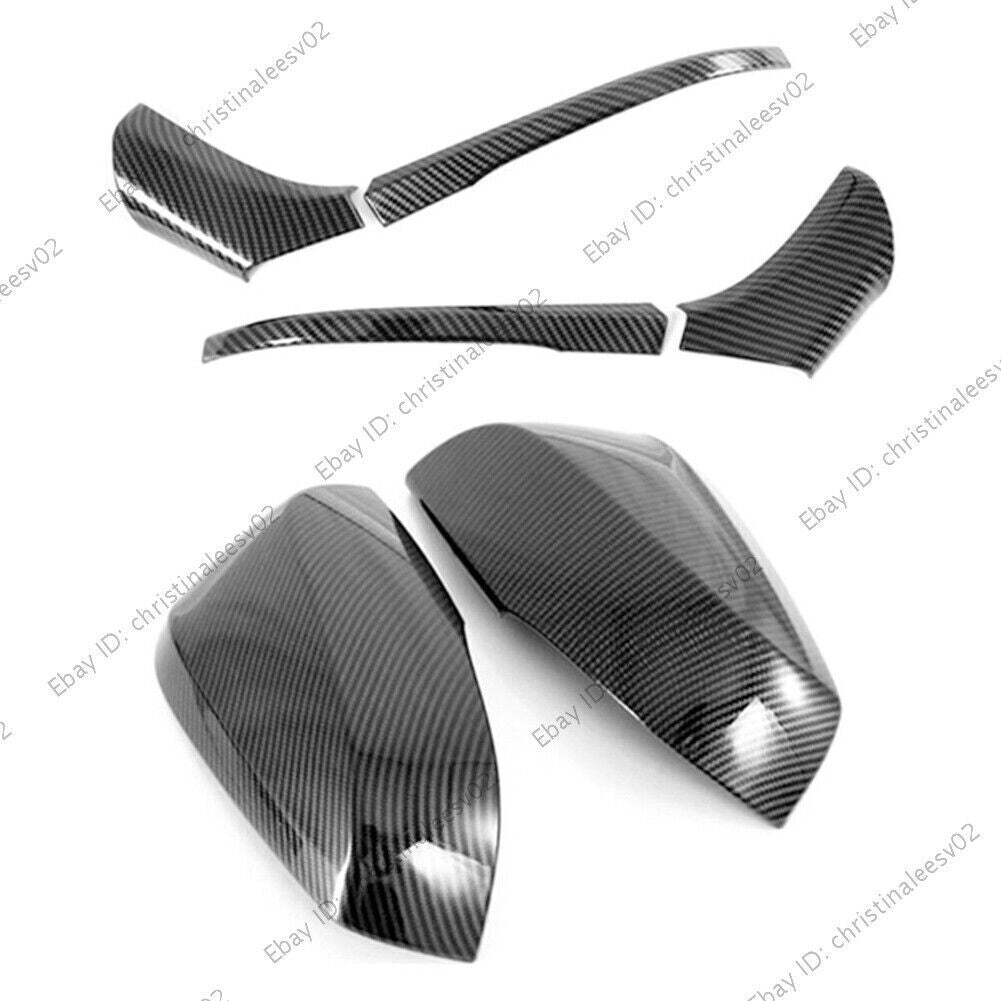 For RAV4 ABS Carbon Side Rearview Mirror Cover Trim cap set 2022-2023 n