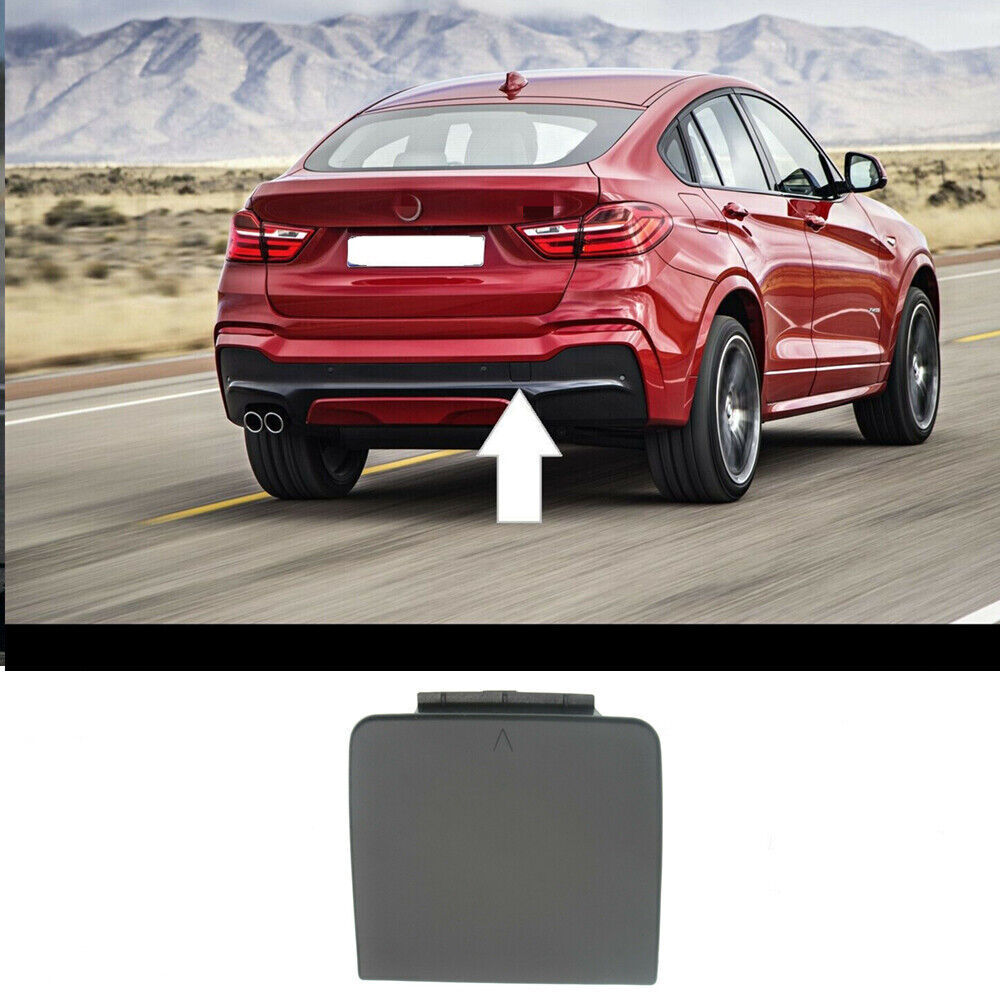 Rear Bumper Tow Hook Eye Cover Cap Primed Fit for BMW X4 F26 M Sport 2015-2018 Q