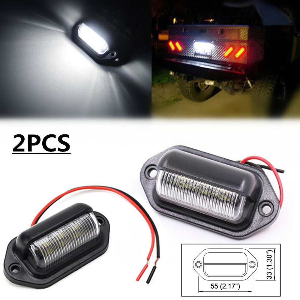 2-Piece LED Passenger Trailer Truck Armored Off-Road Vehicle High Plate Step Lights - n