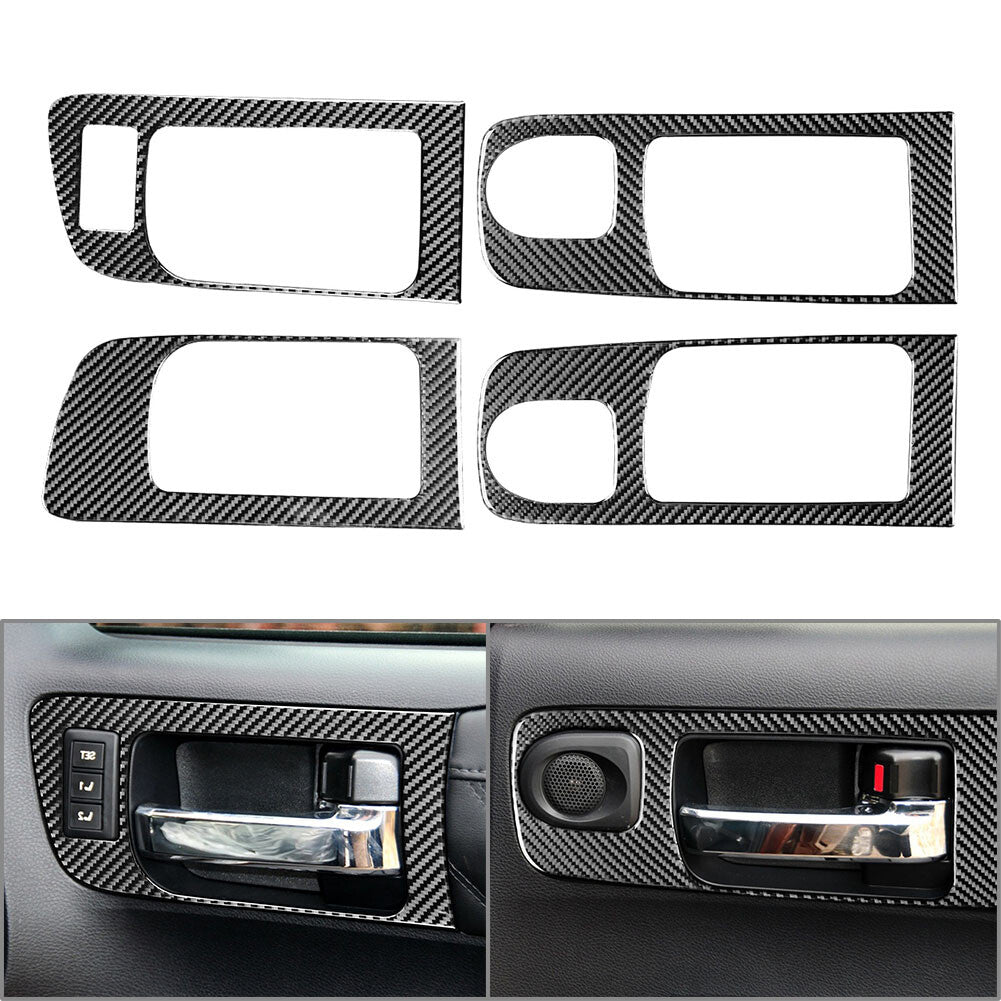 RHD Carbon Fiber Inner Handle Frame Trim Fit for Toyota Tundra 2014-2021
