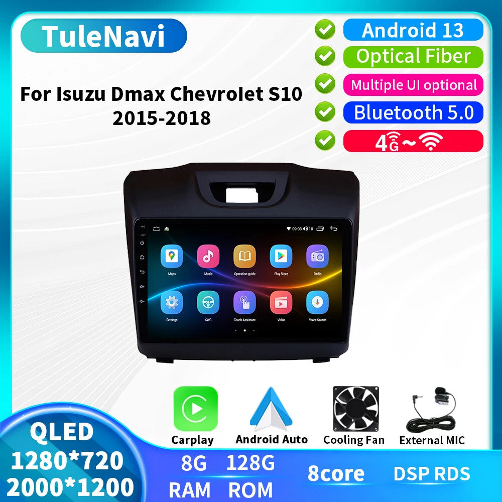 for Isuzu DMAX for Chevrolet S10 2015-2018 Car Radio CarPlay GPS Video Player Screen