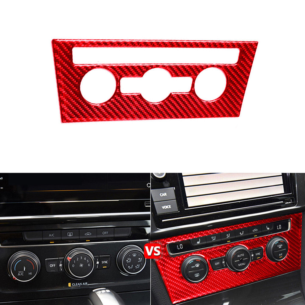 Carbon Fiber Central Console Surround Frame Trim for Tiguan 2013-2017 v