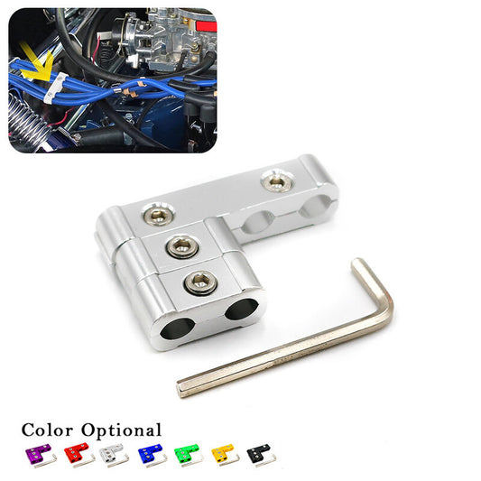3x Aluminum Engine Spark Plug Wire Separator Divider Organizer Clamp Kit Silver Q
