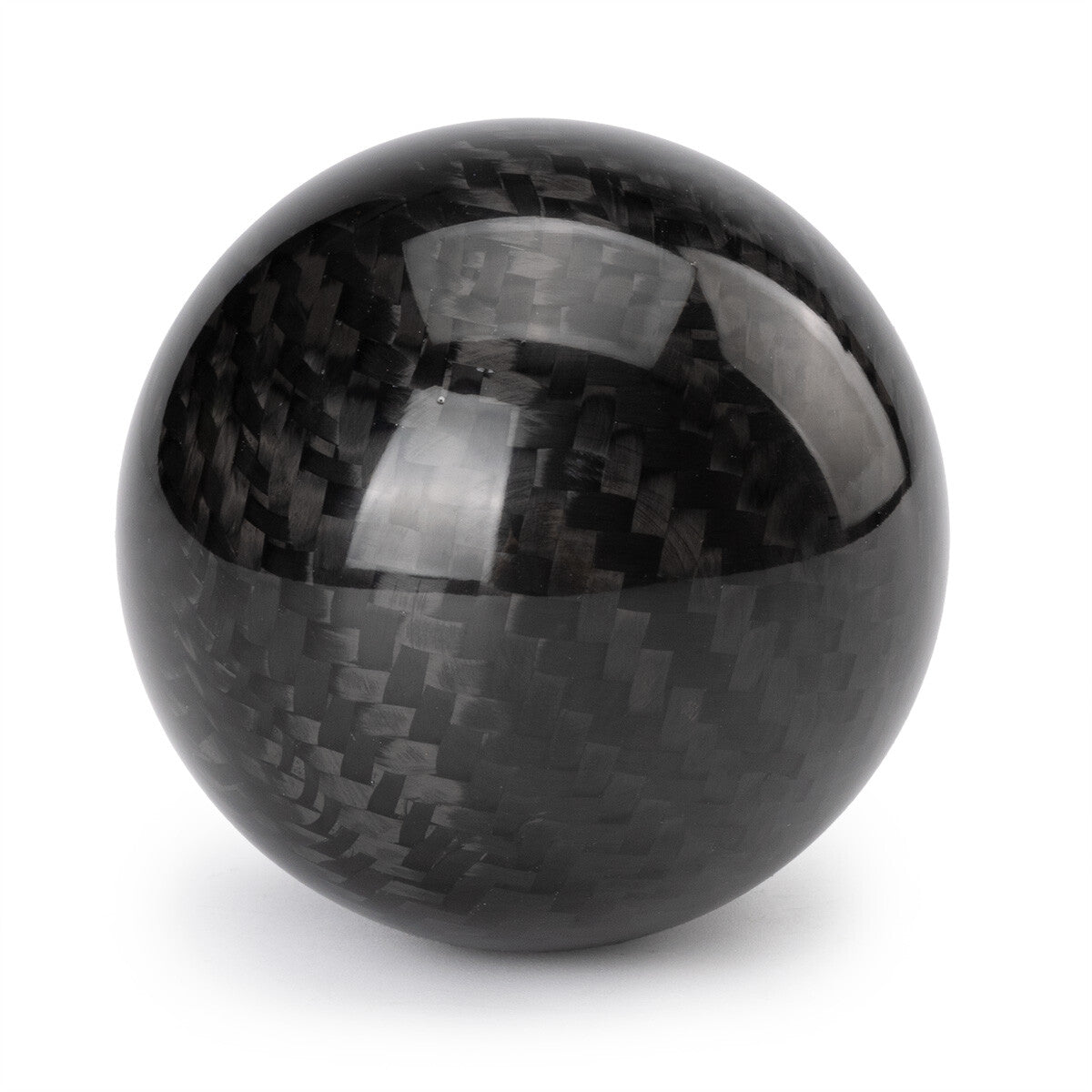 Black universal carbon fiber round ball manual car gear shifter Q