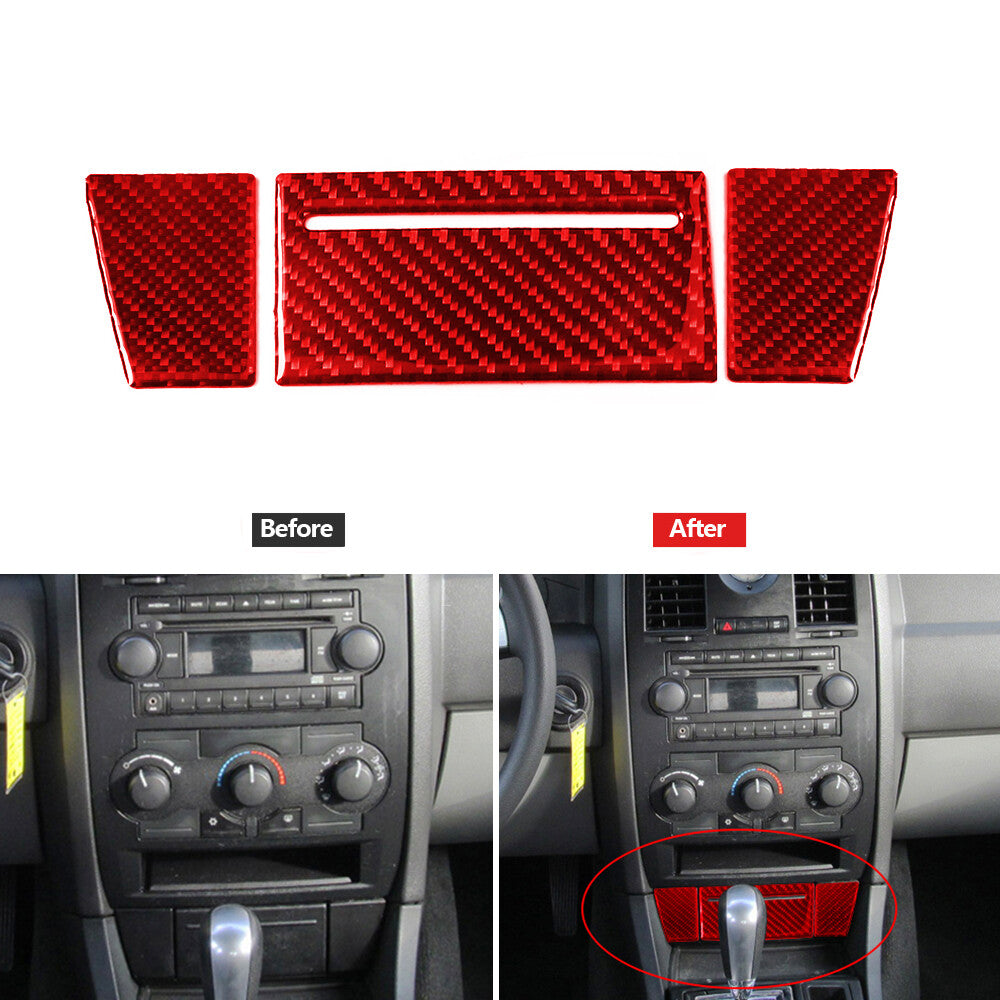 Red Carbon Fiber Window Switch Lift Panel Trim For F10 5 2011-2018 v