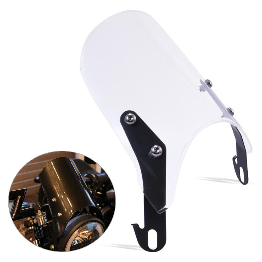 for Suzuki for Yamaha Clear Motorcycle 5-7'' Headlight Windshield Windscreen Fairing