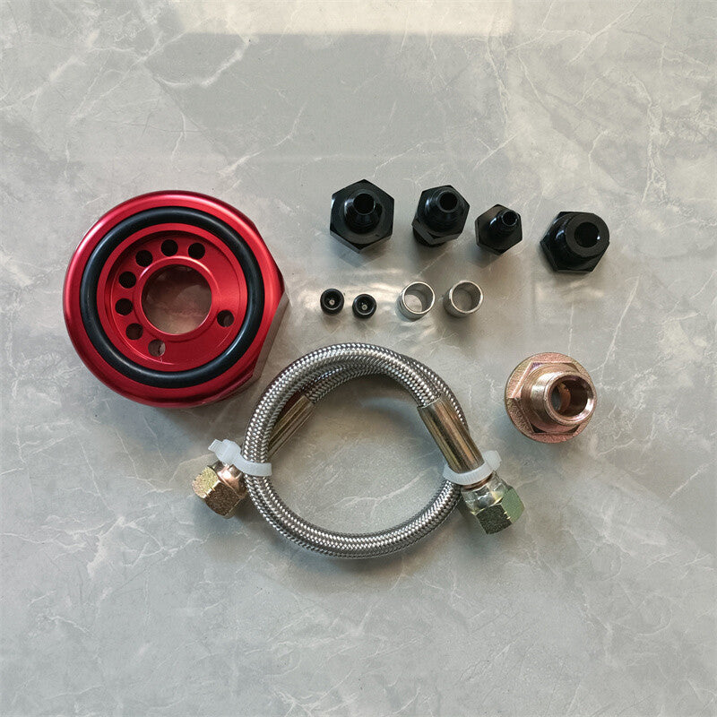 VTEC Head Conversion Kit - LS B18 B20 Aluminum Adapter Plate Sandwich Set Red