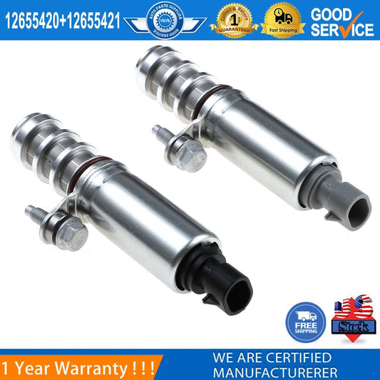 2-piece intake and exhaust camshaft position solenoid valves (VVT) for Chevrolet for Buick for Saturn