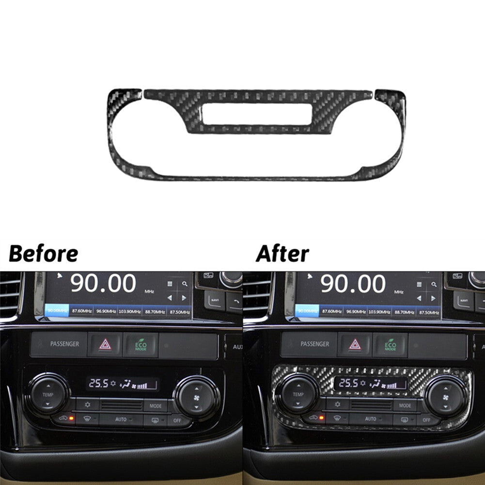 Red Carbon Fiber Radio With Navigation Panel for Jetta Sedan 2011-14 v
