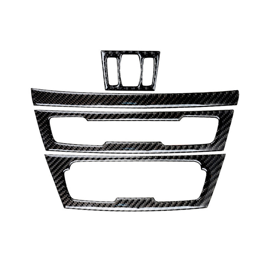 4pcs Carbon Fiber CD Air Conditioner Control Panel Trim for Bmw X1 F48 2016-2018