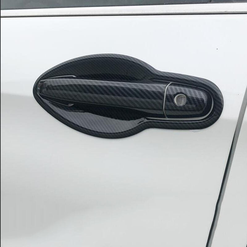 for Honda for Civic 2012-2015 Sedan Side Door Handle Cover Carbon Fiber for Smart Holes