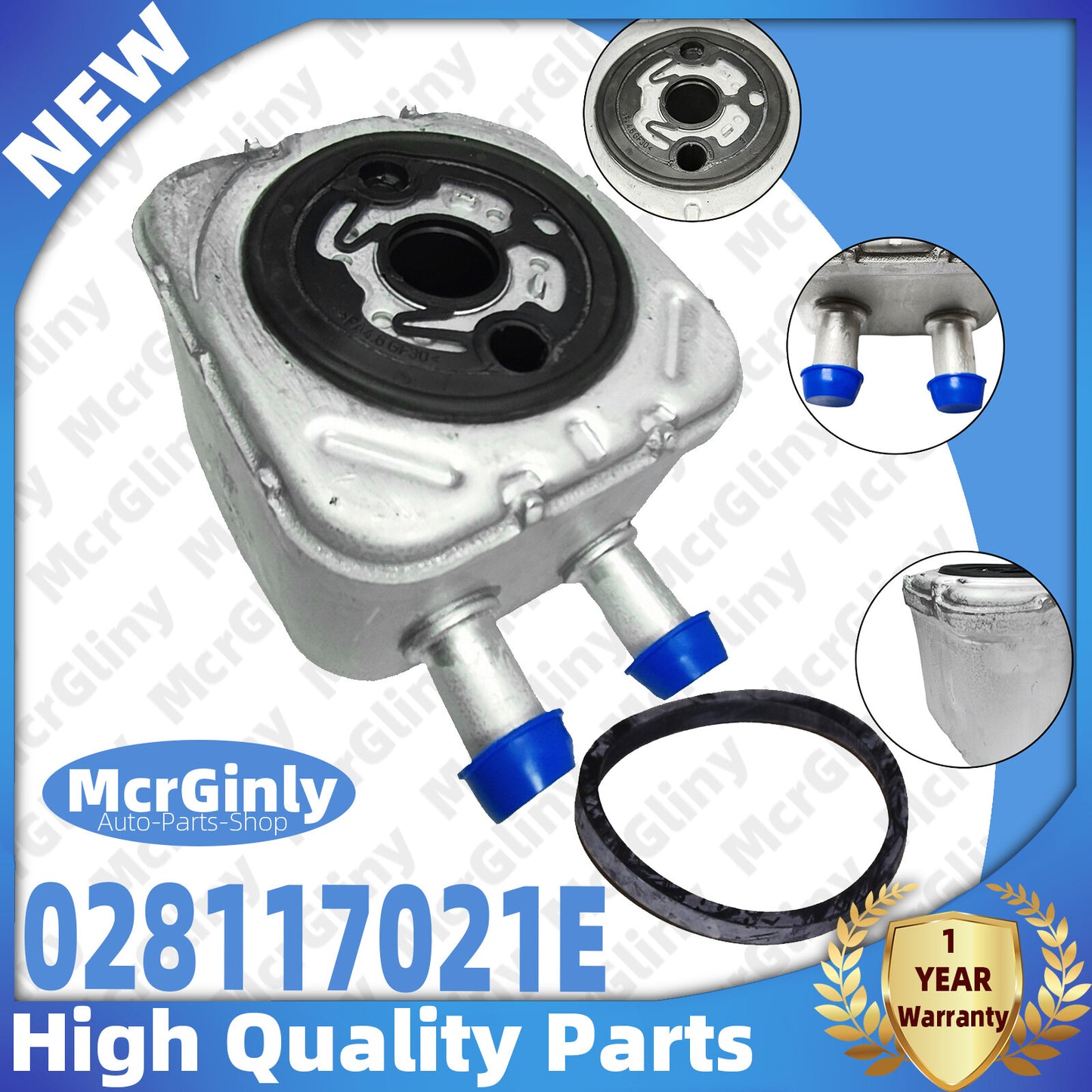 Engine oil cooler suitable for Beetle EOS, for Golf , for Passat , for Audi A3, A4, A6, for A8 , TT #028117021E- n