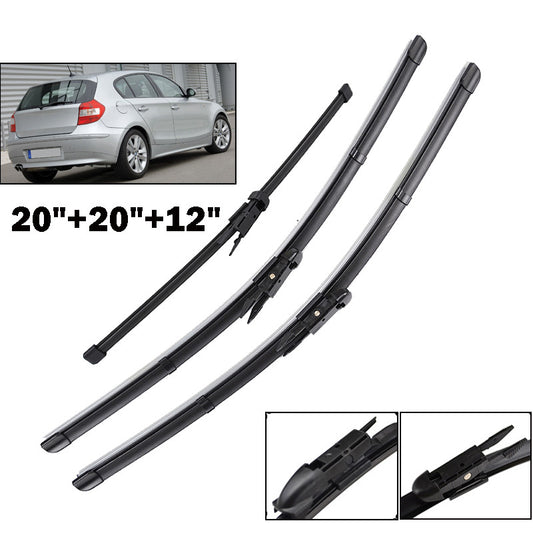 for BMW 1 Series E81 E87 WINDSHIELD WIPER BLADES FRONT + REAR Q