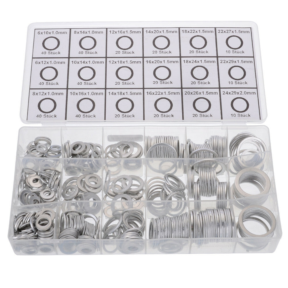 Car for SUV Engine Oil Drain Plug Crush Washer Seal O-Ring Gasket 450pcs 18 Sizes