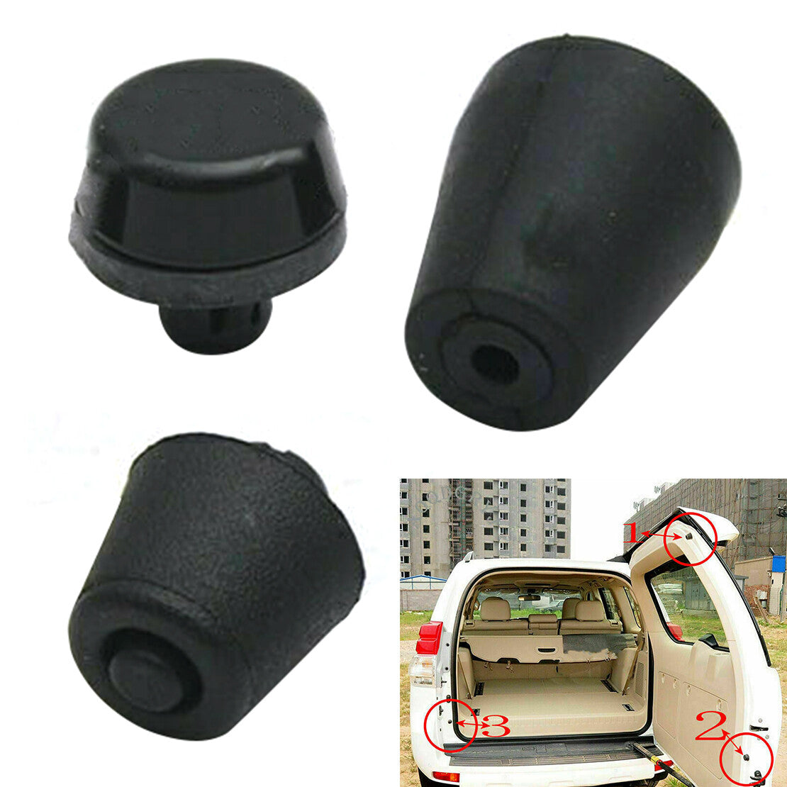 3pc Trunk Tailgate Cushioning Granular Fit for Prado 150 2010-2021 v
