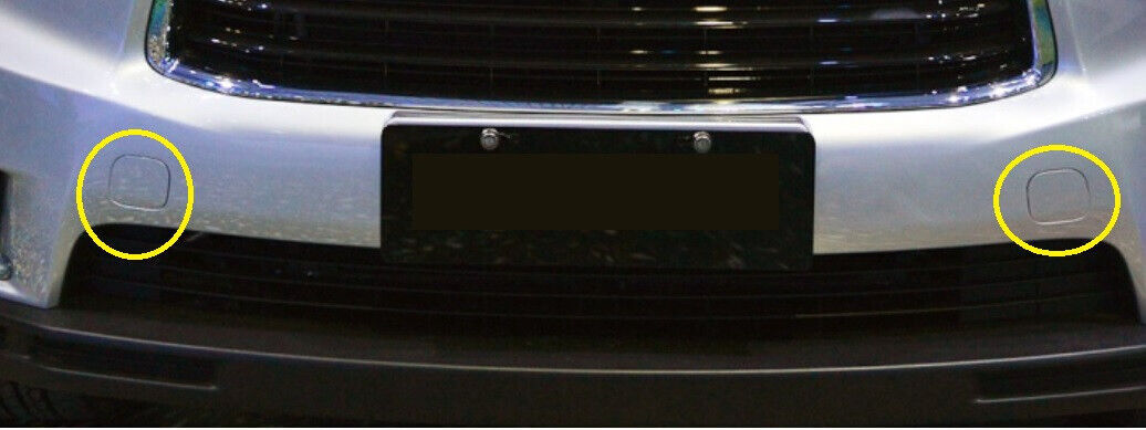 Pair Front Bumper Tow Hook Eye Cap for Toyota Highlander 14 15 16 Q