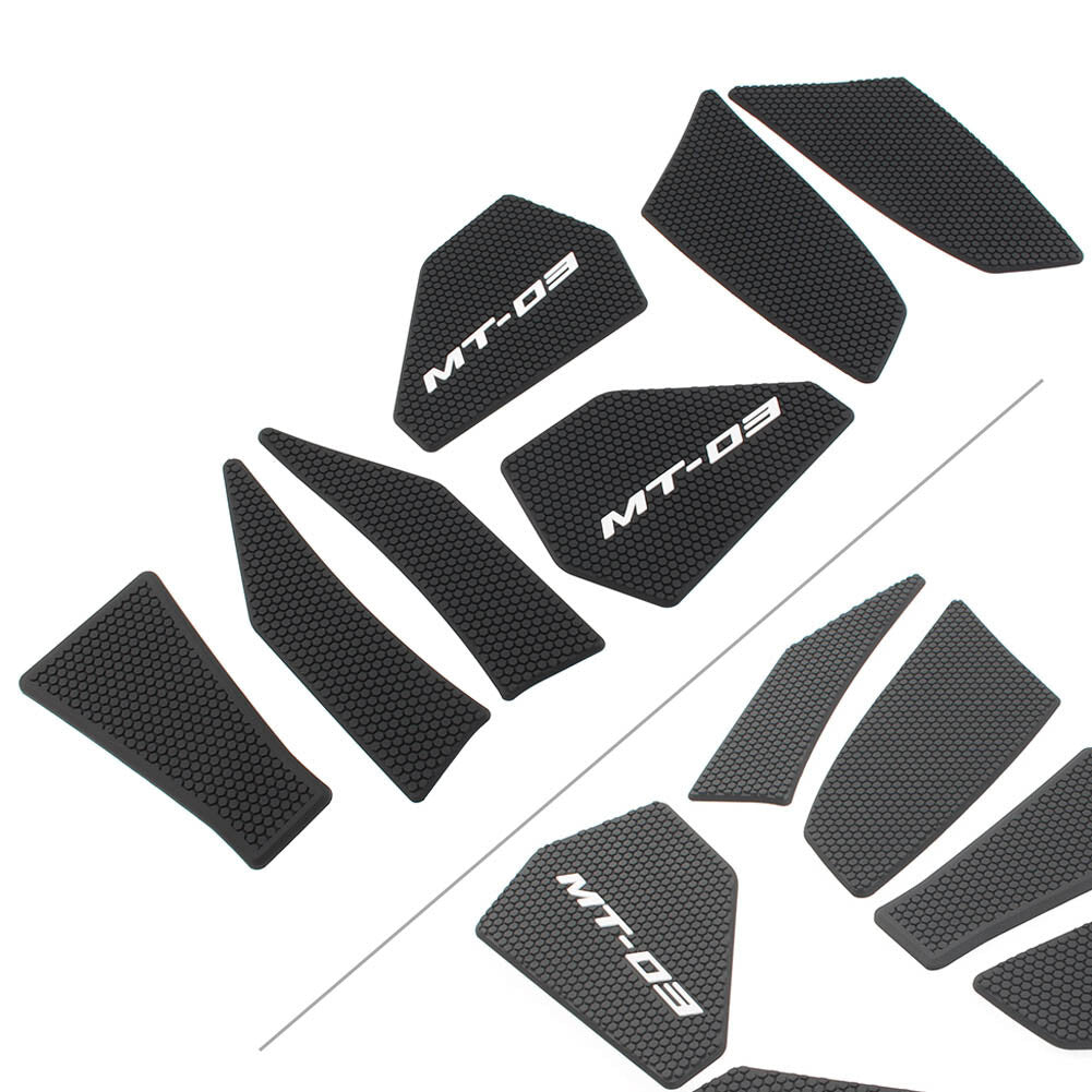 Tank Side Knee Pads Rubber Grips Stickers for YAMAHA MT 03 MT-03 2021+ Black Q