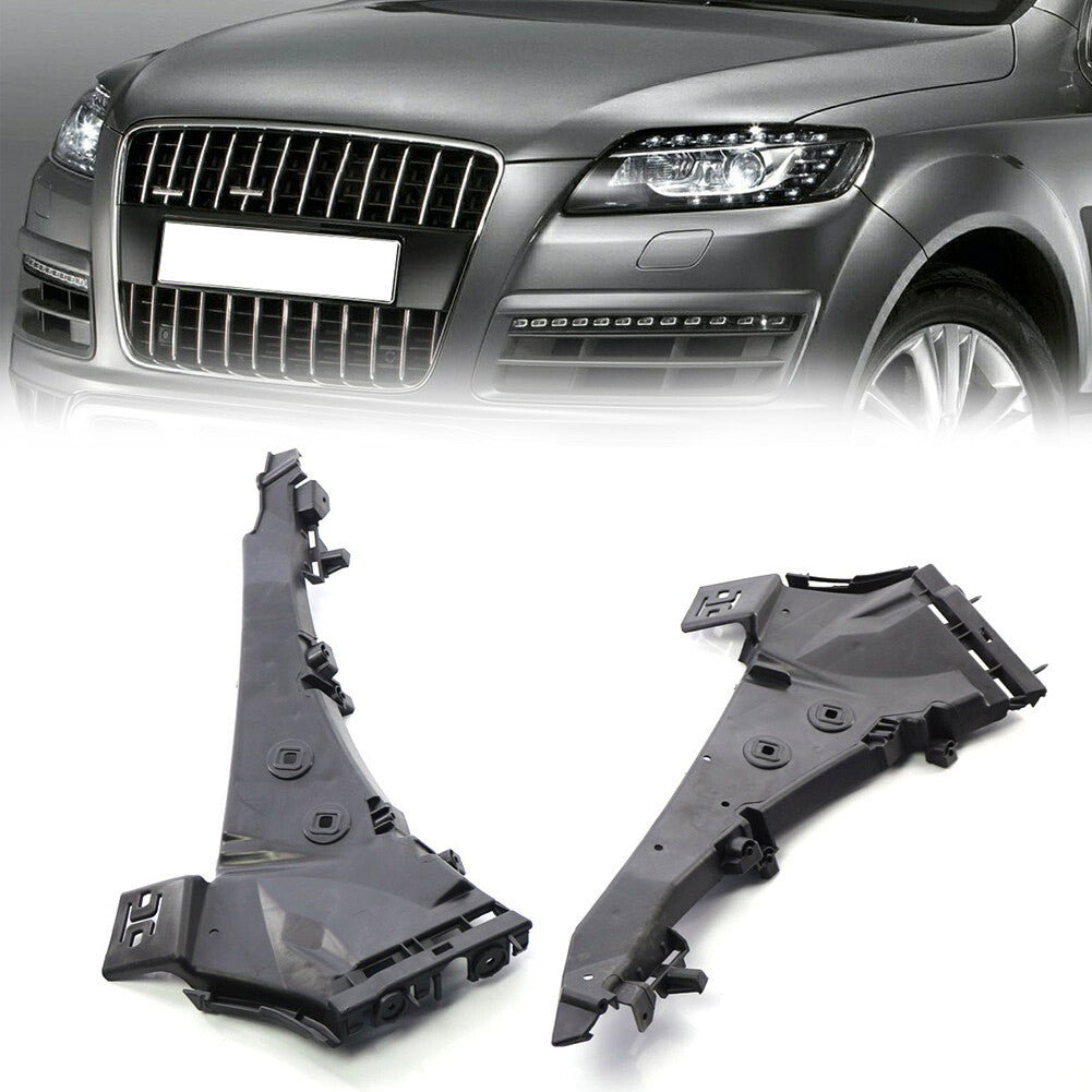 Pair Front Bumper Brackets Guide Retainer Support Fit for Audi Q7 2007-2015 Auto