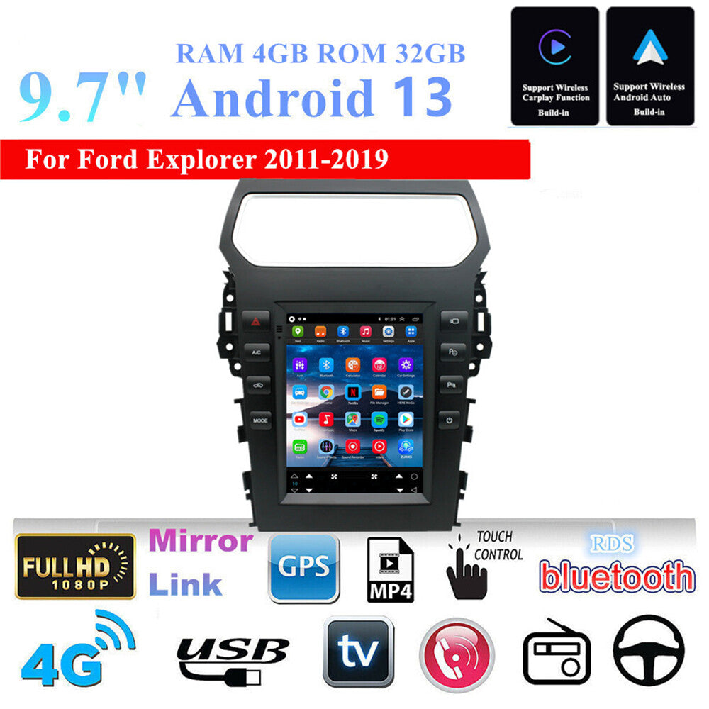 9.7-inch 4+32GB Car Stereo Radio Navigation GPS WIFI for Explorer 2011-2019 CarPlay n
