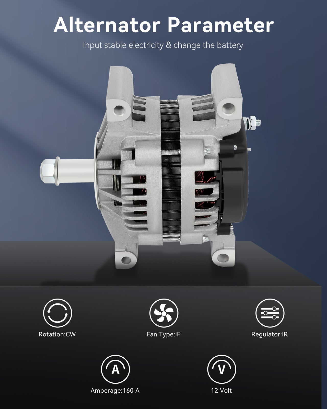 New Alternator 12V 400-12286 Fit for 2004-2008 for Ford F650  for Ford F750 L6 7.2L