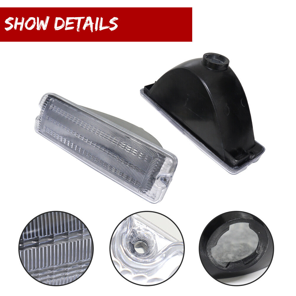 Suitable for 91-93 for Dodge D150 D250 D350/1991 Ramcharger headlights, turn signal lights, transparent- v
