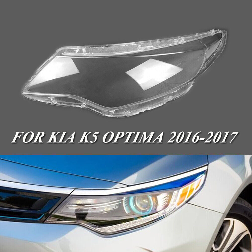 Fit for KIA K5 Optima 2016-2017 Transparent Headlight Cover Headlamp Lens Left