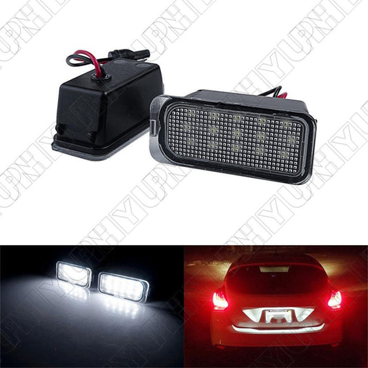 2Pcs LED License Number Plate Light Fit for Ford Focus Mk2 Fiesta Mk6 Ranger Mk3 Q