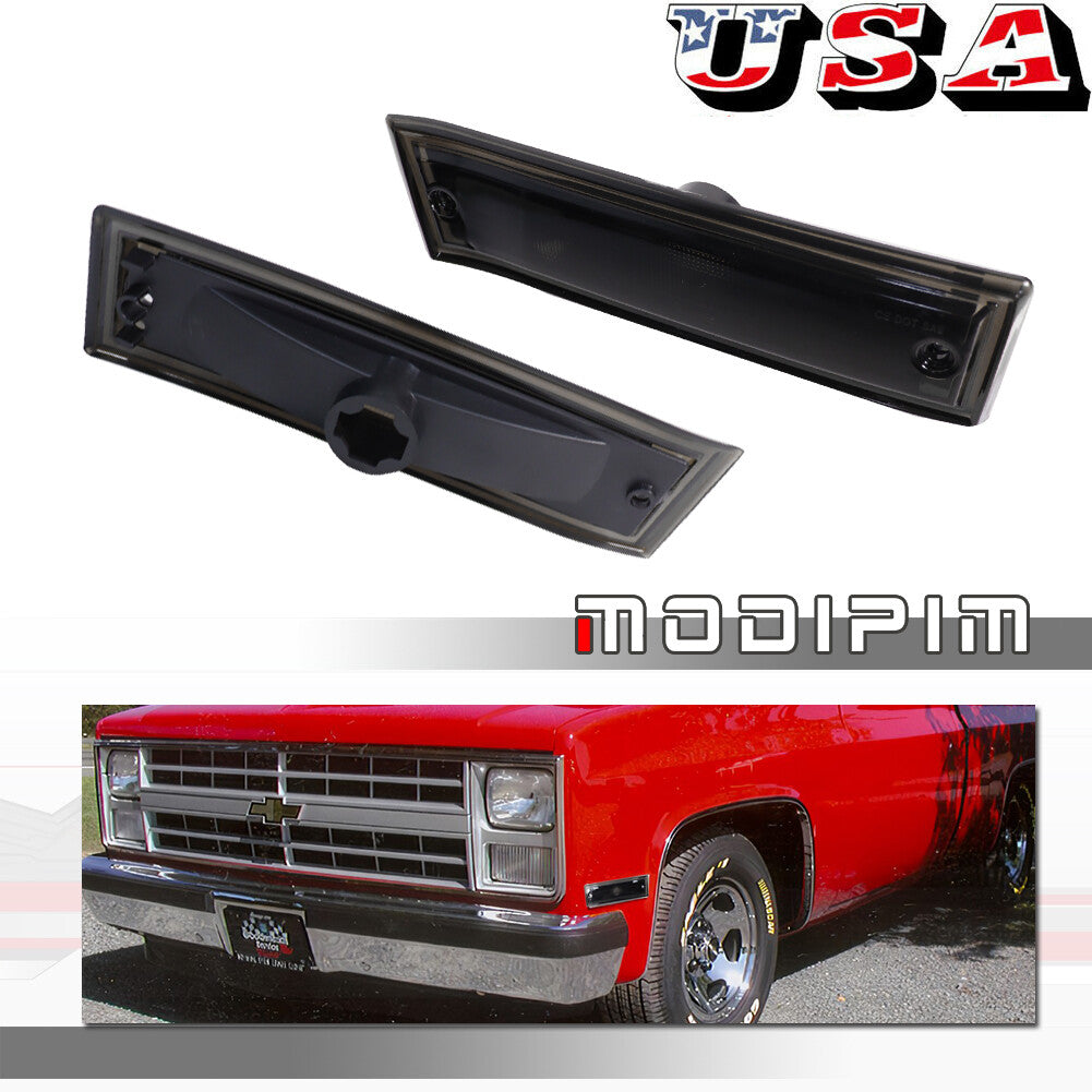 Smoke Front Side Marker Indicator Lights for Blazer for GMC Jimmy C/KR Pickup - v