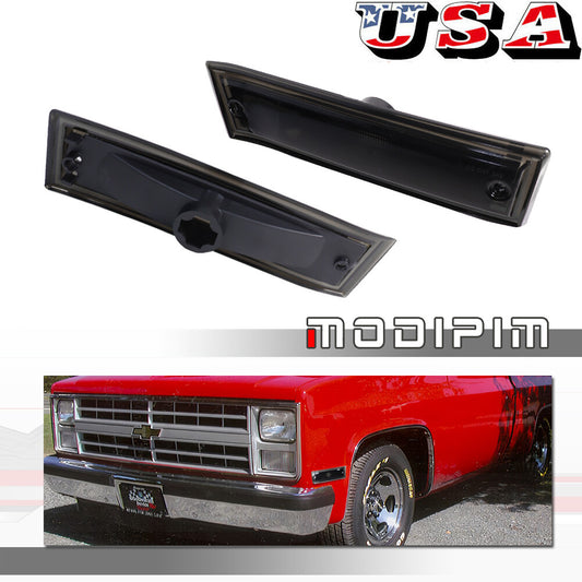 Smoke Front Side Marker Indicator Lights for Blazer for GMC Jimmy C/KR Pickup - v