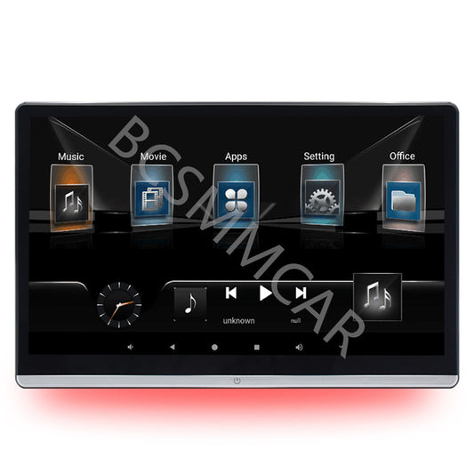 Car Headrest Monitor Bluetooth Touch Screen Rotatable Rear for Seat Video Player TV