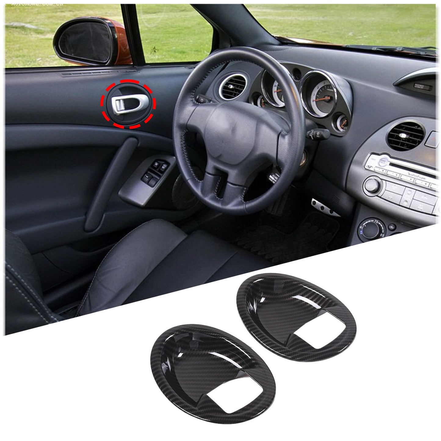 4PCS Real Carbon Fiber Car Door A-Pillar Indoor Trim For Maverick 2022-23- v