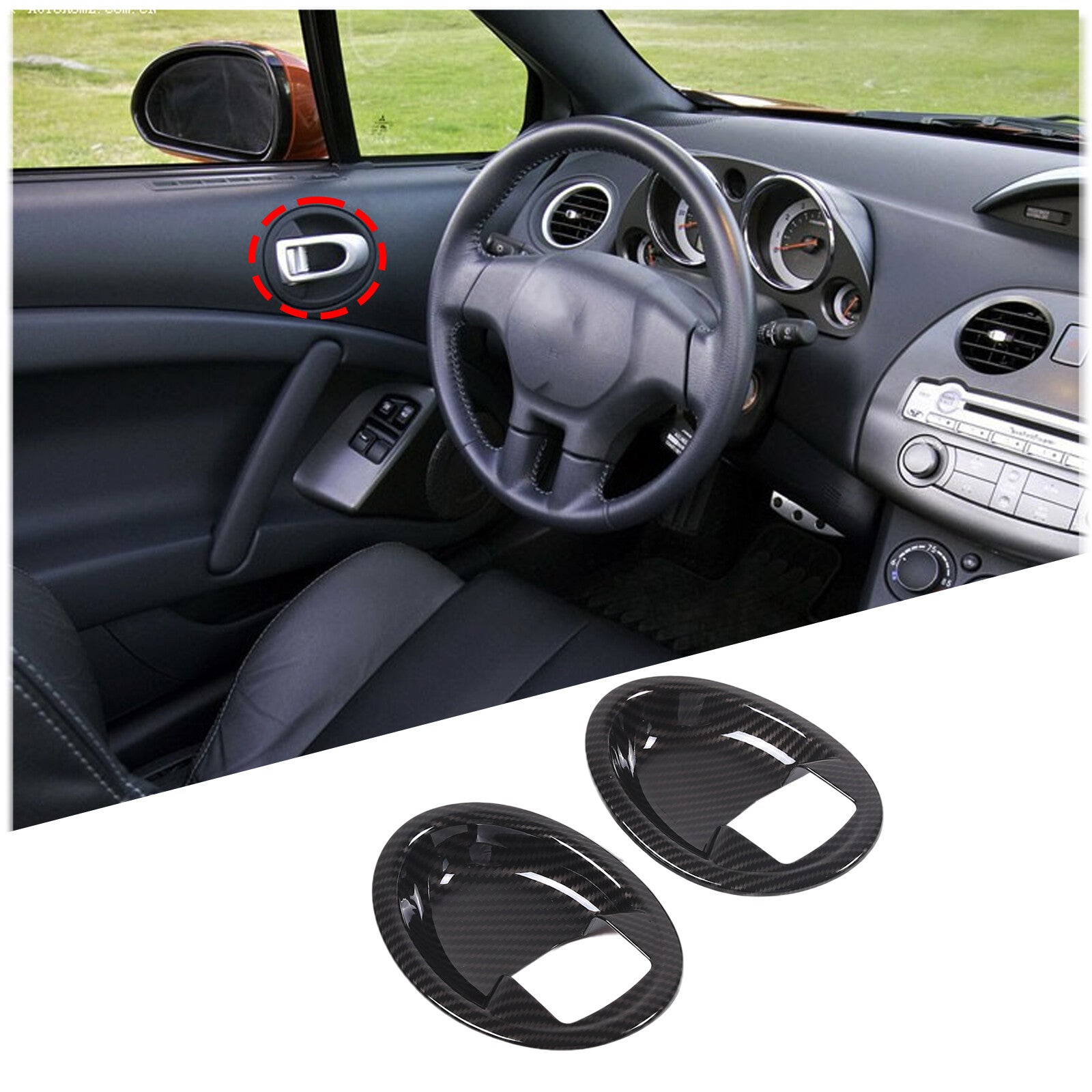 4PCS Real Carbon Fiber Car Door A-Pillar Indoor Trim For Maverick 2022-23- v