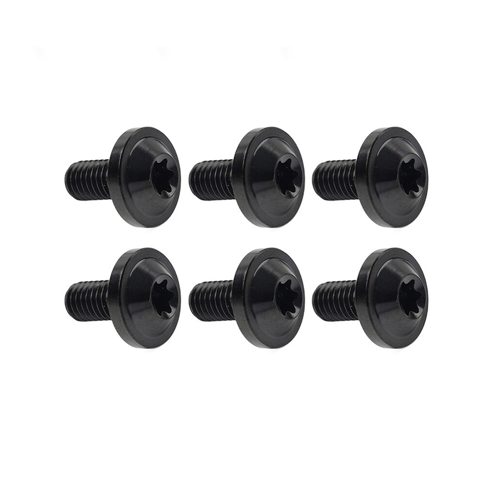 6pcs Alloy Bolts Truss Torx Head Screws M5x20mm For Motorcycle Black