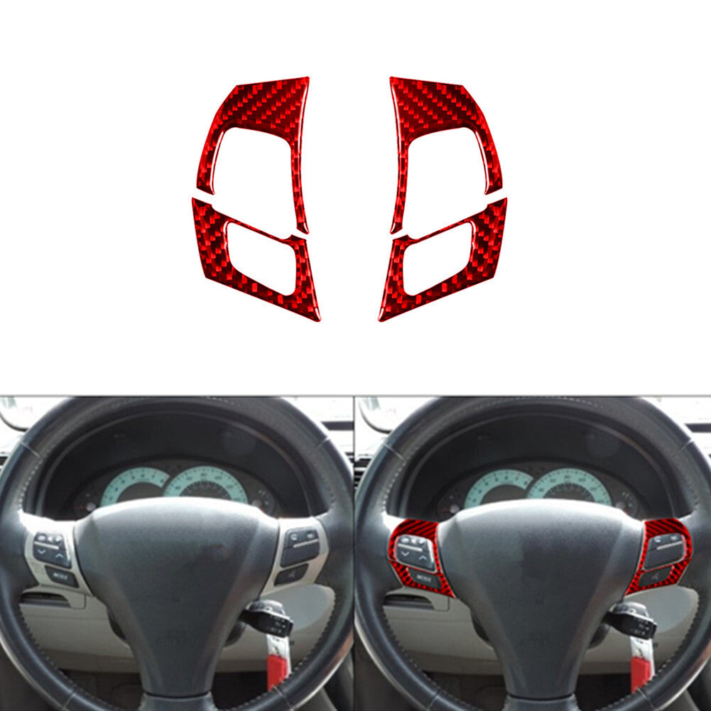 Red Carbon Fiber Interior Radio With CD Player Cover Trim For 2012-2015 for Fiat 500 v