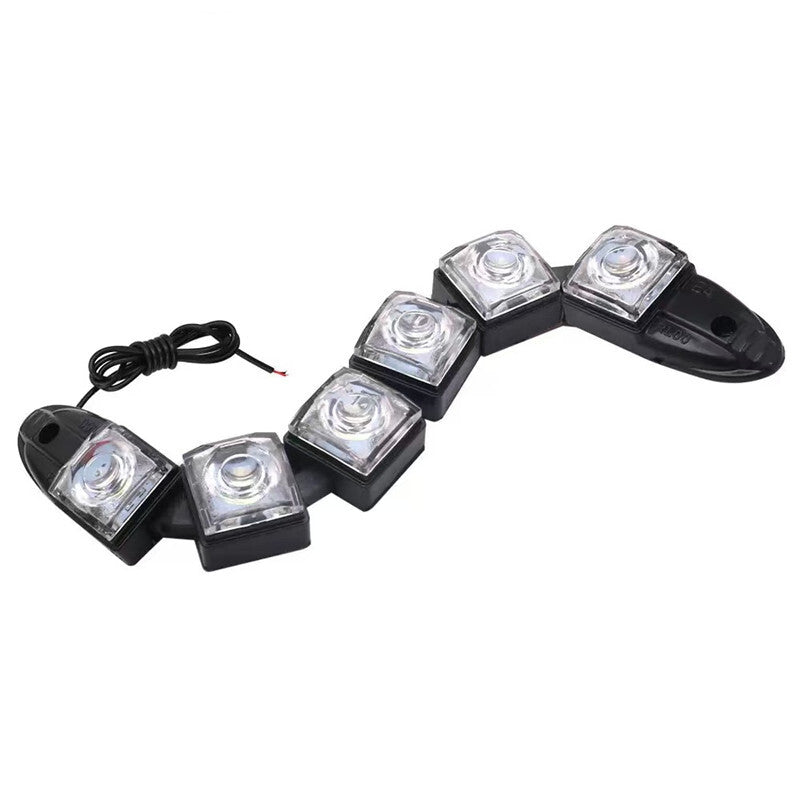 Car Led DRL Daytime Running Day Light Flexible 6LED Waterproof Driving Fog Bulb