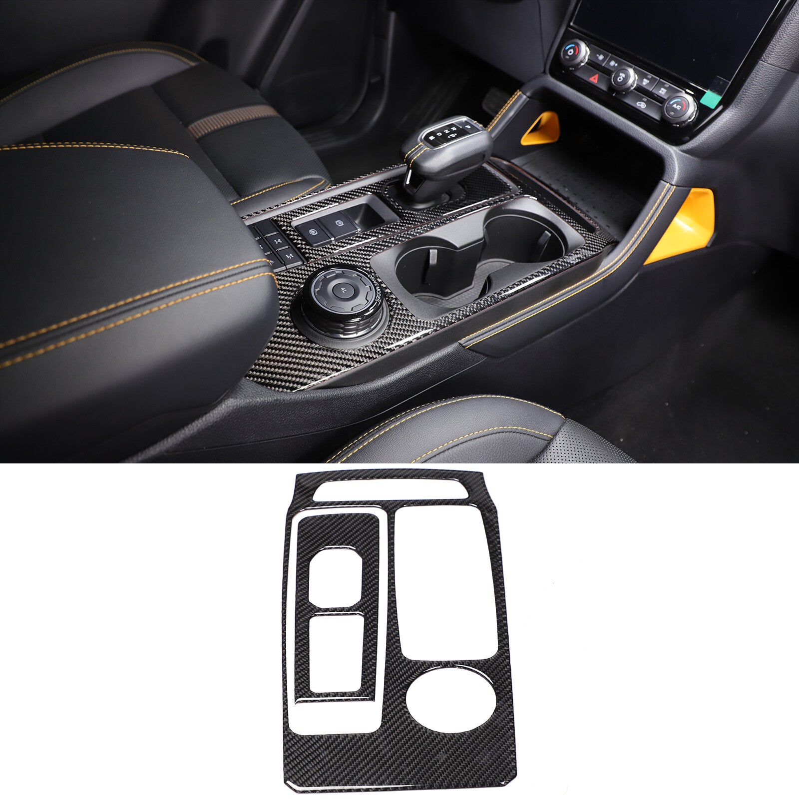 Carbon fiber center control gear panel sticker for Ranger 2023-2024- n