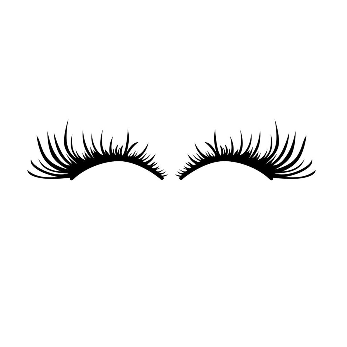 3D Charming Black False Eyelashes Fake Eye Lash Sticker Car Headlight Decor 2PC