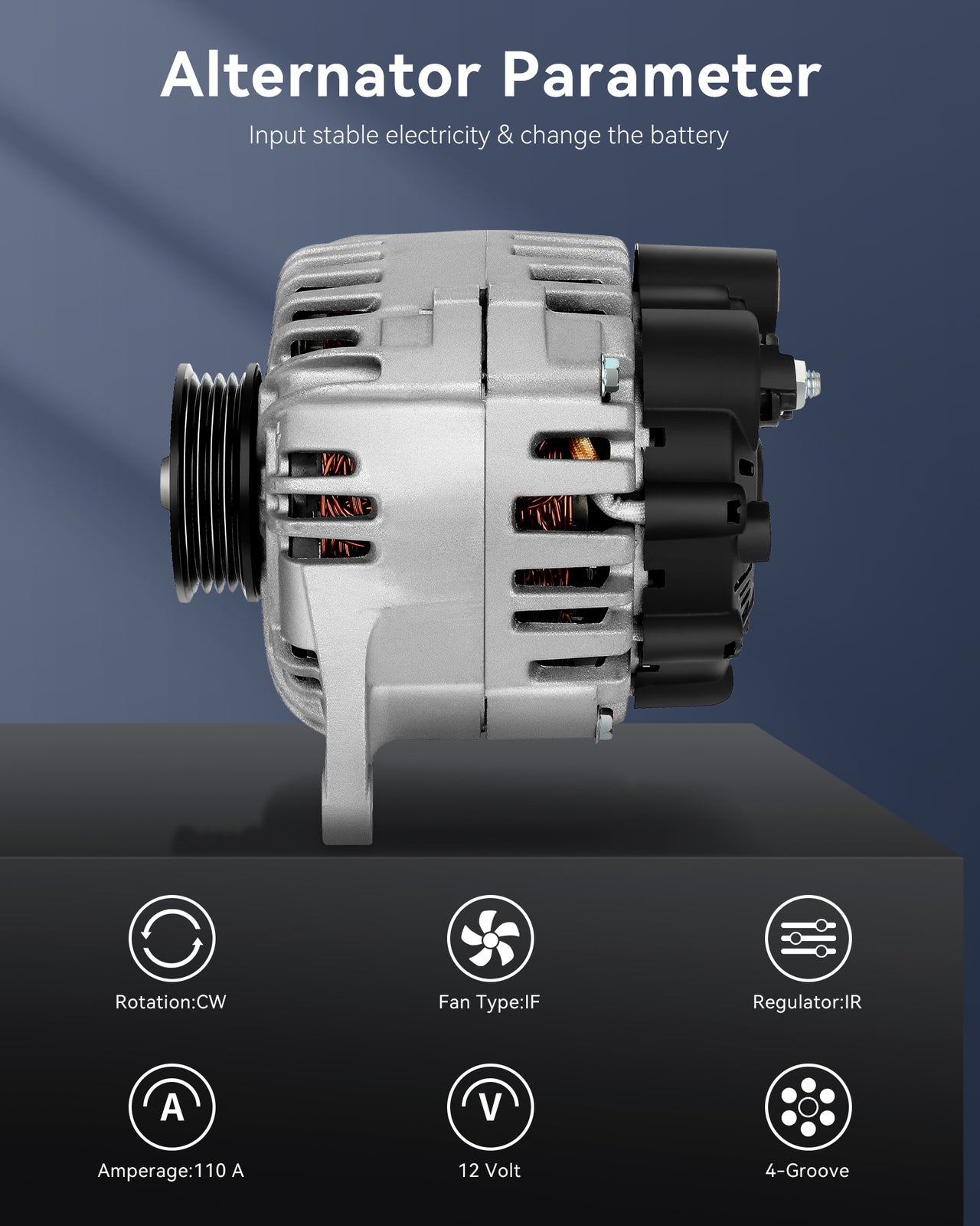 New Alternator 12V for 2003-2005 for Kia Magentis 2.4L  for Kia Optima 2.4L A0002655009