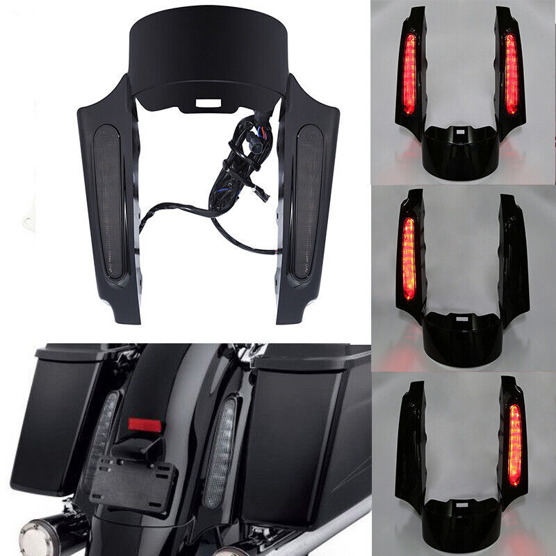Rear Fender Fascia Set W/ LED Light for Harley Touring Road King FLHR 2009-2013