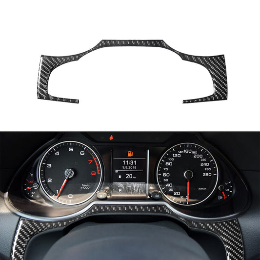 Carbon Fiber Interior Speedometer Frame Trim Cover Decor for Audi Q5 2009-2017