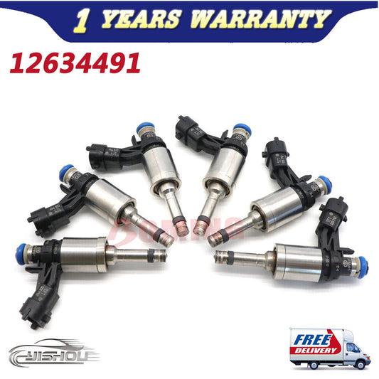 6X New Fuel Injectors for Chevy Traverse for GMC Acadia for Buick Enclave 3.6L 12634491