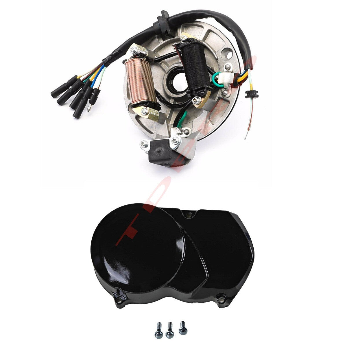 2-coil Magneto flywheel stator + engine cover for SSR 125cc 110cc CRF50 Pit bicycles