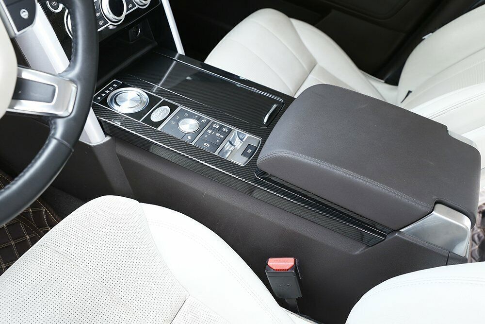 for Land Rover Discovery 5 2017-2020 Carbon Fiber Console Gear Shift Panel Cover