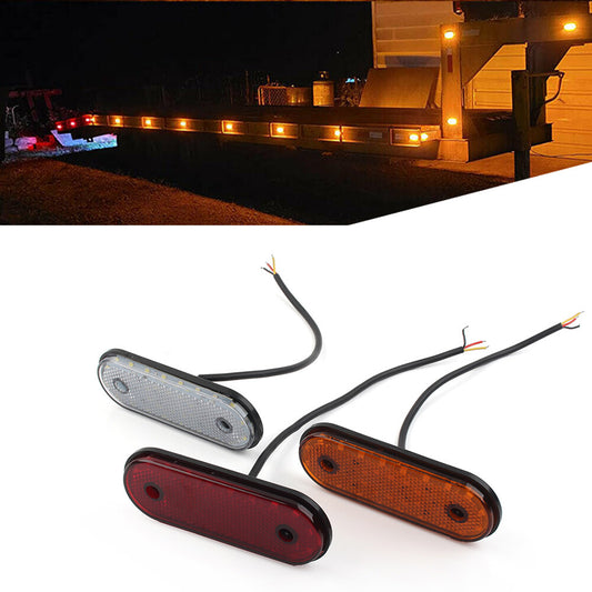 24V 30 Oval Side Marker Indicator Light Tail Lamp For Trailer Truck Lorry Van