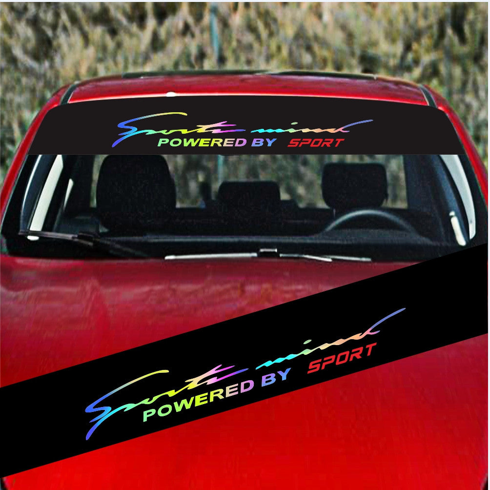 Front Rear Windshield Vinyl Reflective Stickers Car DIY Decoration Decals Trim Q