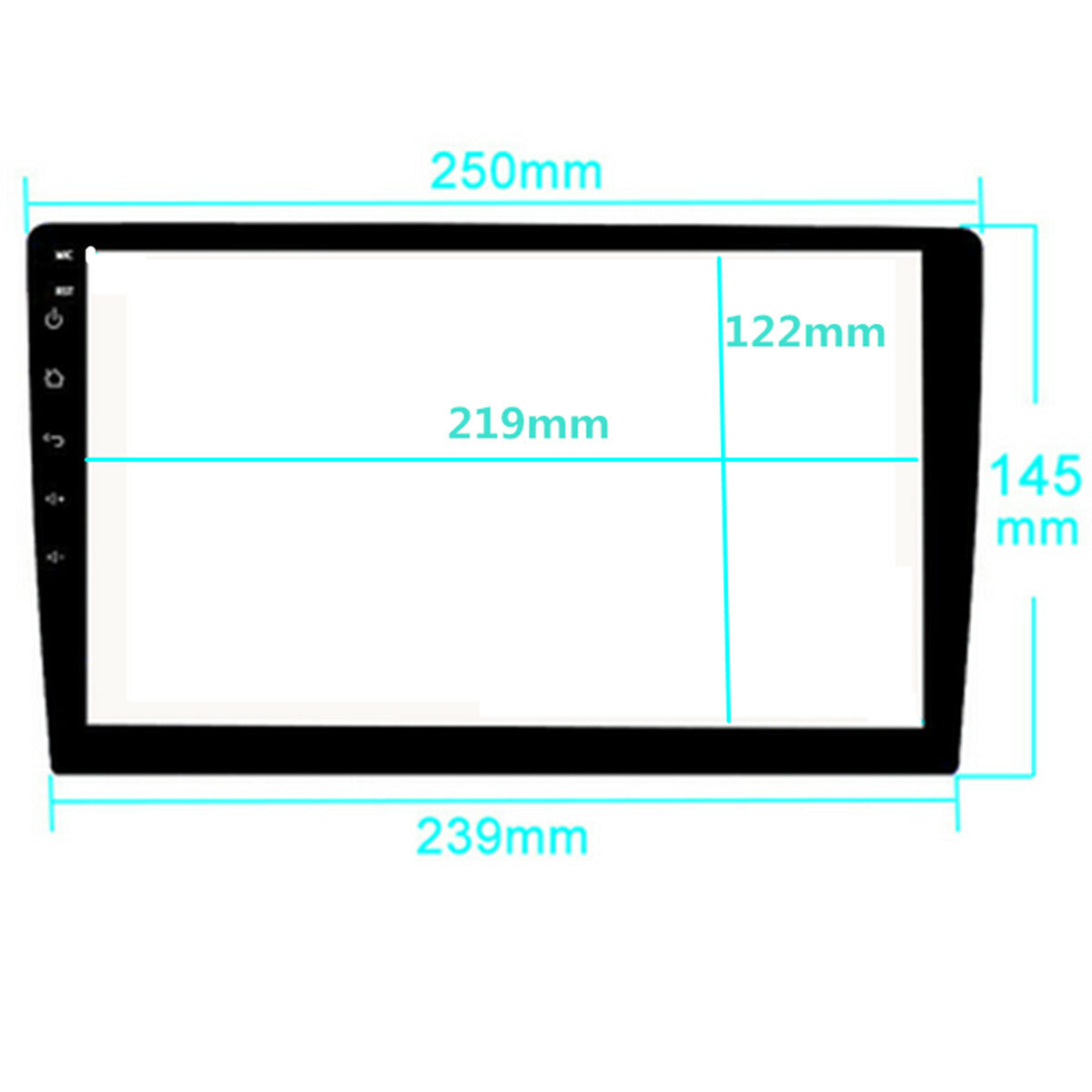 Car Radio DVD Tempered Glass LCD Screen Protector Film 10.1In Esplosion Proof