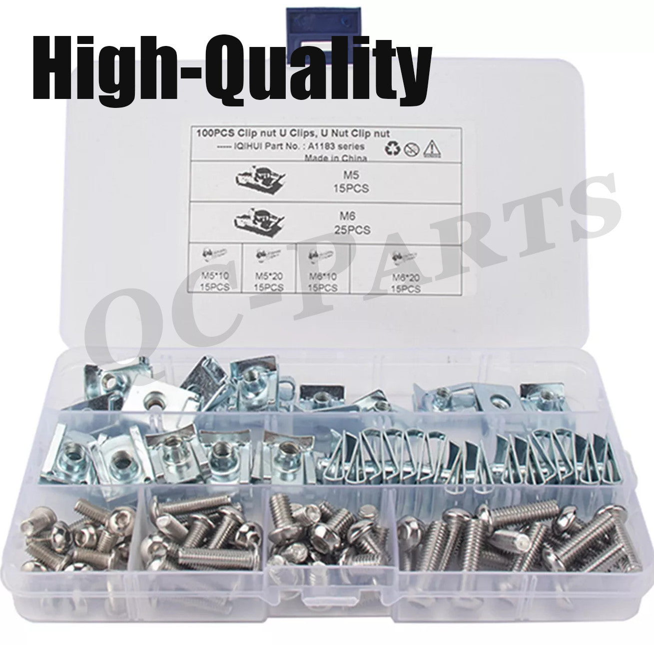 Stainless steel U-clip U-nut speed fastener for car and motorcycle body kits